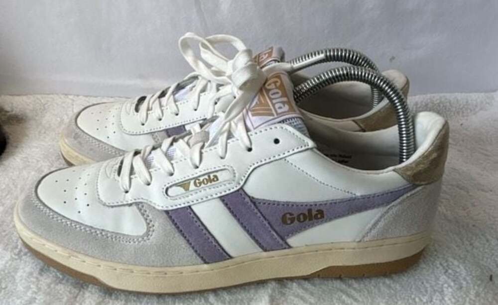 Gola‎ Hawk CLB336 Sneakers in White/Lavender/Gold